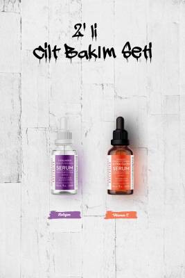 New Essentials Cilt Bakım Seti Cilt Tonu Eşitleme ve Anti-Aging Etkili Serum Seti Vitamin-C + Kolajen - 1